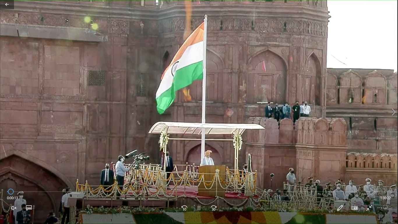 PM Modi at Lal Quila on independence day celebration 2021