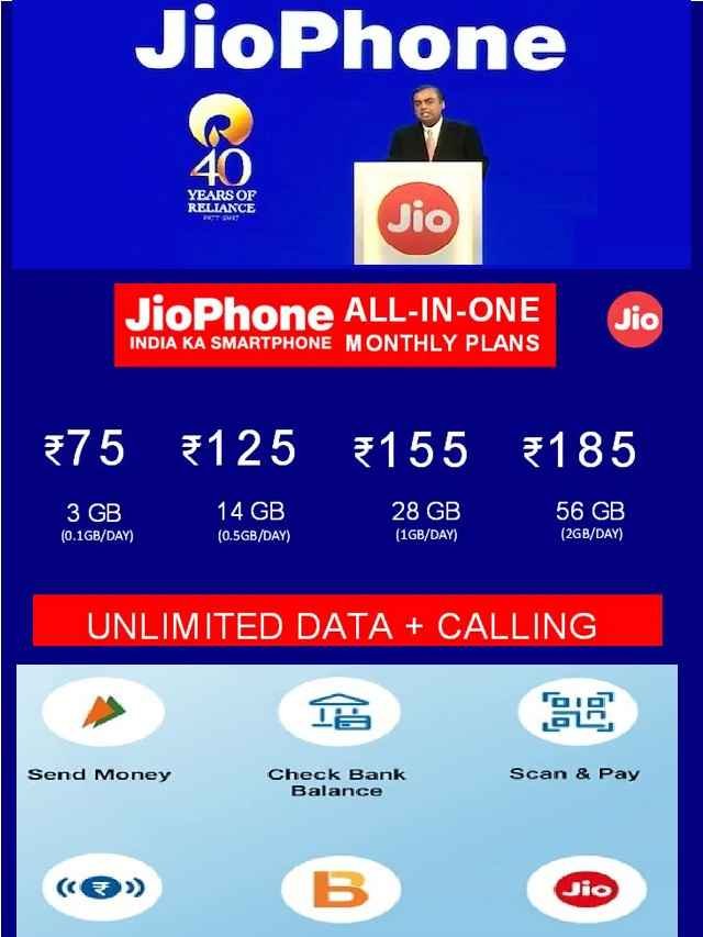 Reliance Jio Phone Cheapest Recharge Plan List
