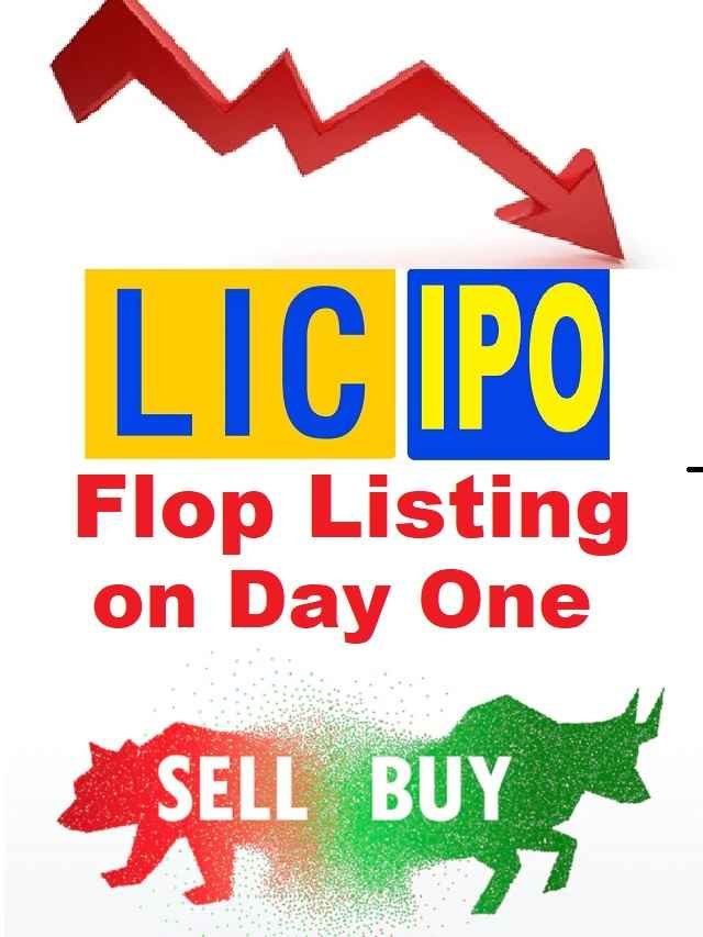 LIC IPO Share Flop listing on BSE NSE