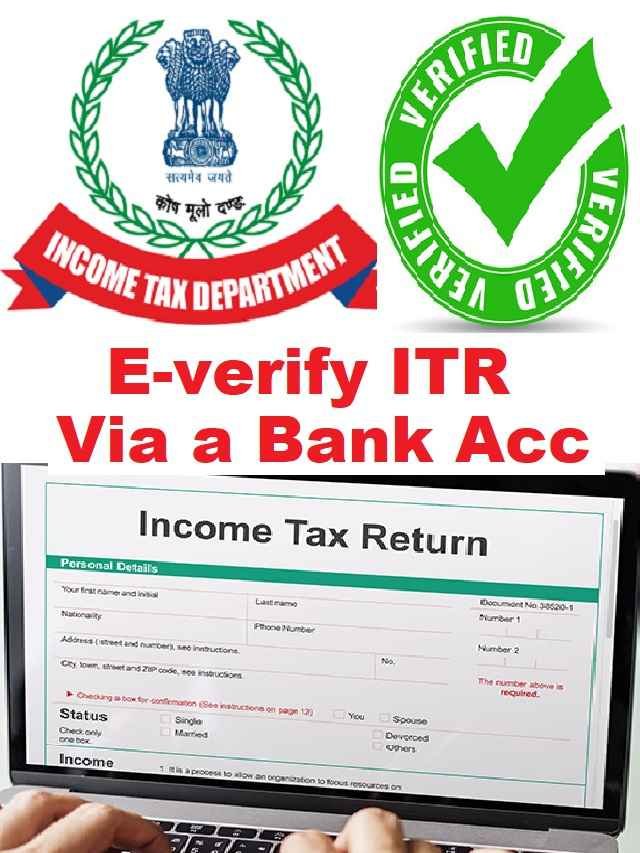 Verify ITR through a bank account