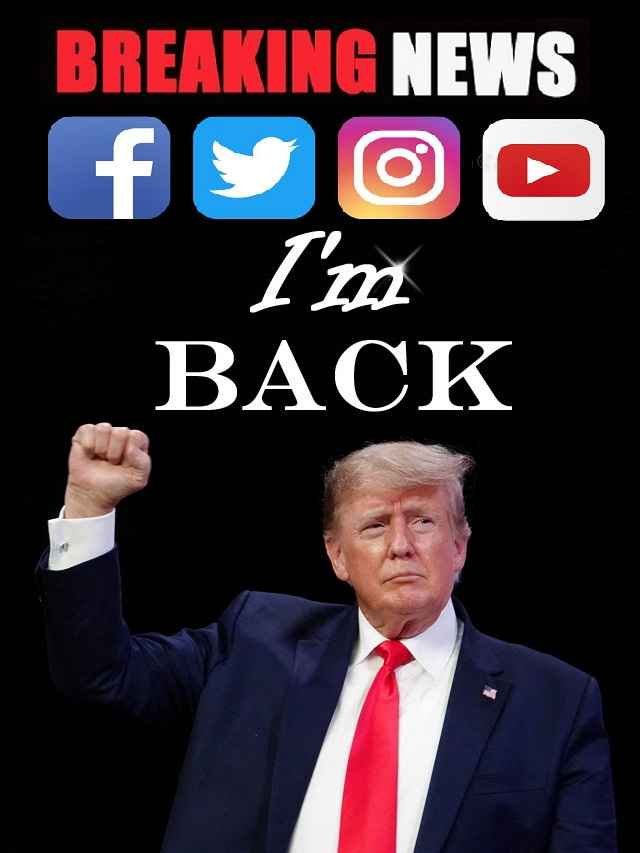 Donald Trump Facebook Youtube twitter Account Restored