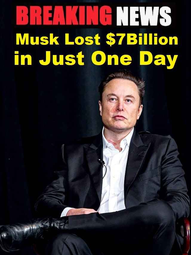 Elon Musk lost more than 7 Billion in one day The Viral News Live