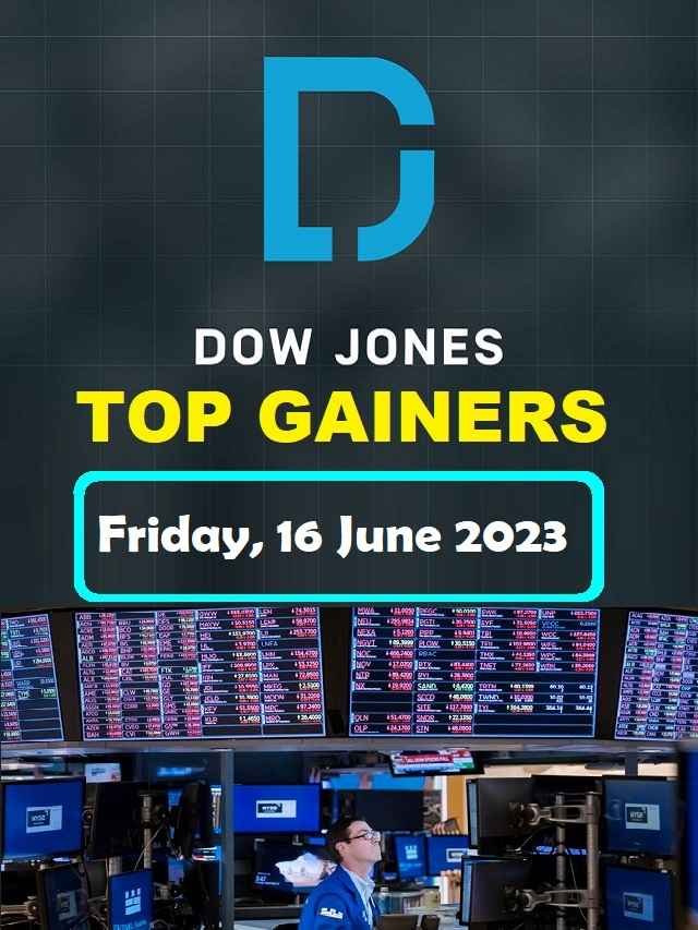 dow jones Top Gainers Friday 16 June 2023