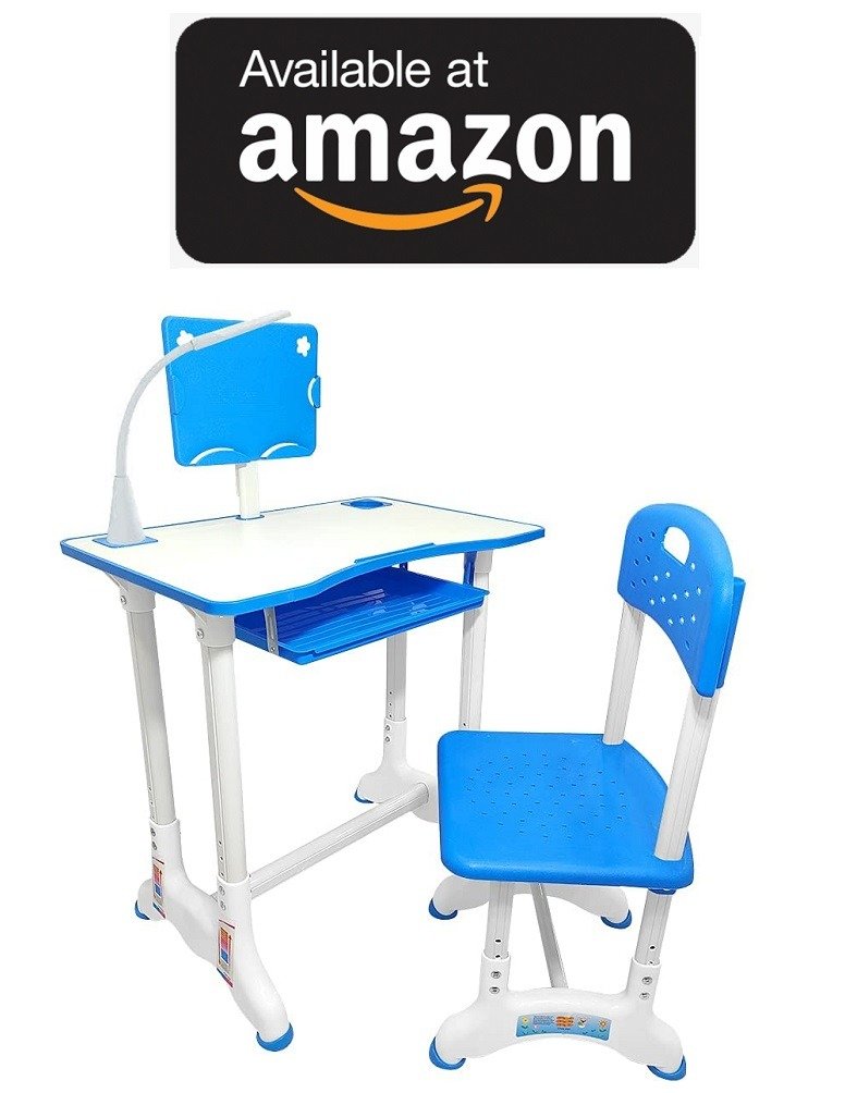 StarAndDaisy Smart Kids Study Table for 3 to 10 Years with LED Lamp
