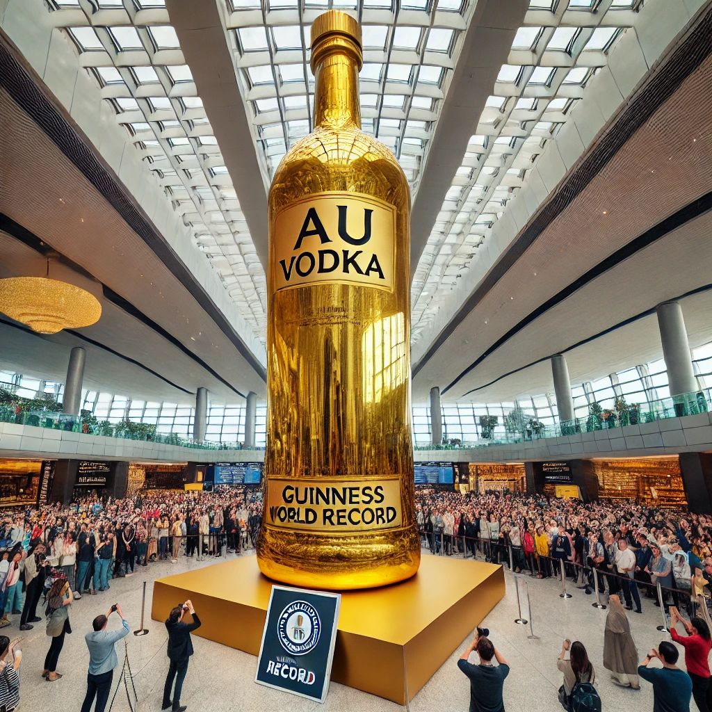 Au Vodka's world's largest vodka bottle