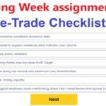 5ers 25K Bootcamp Trading Week assignment 3 Pre-Trade Checklist Answers